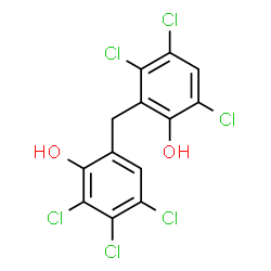 ChemSpider 2D Image | 3,4,4',5',6,6'-hexachloro-2,2'-methylenediphenol | C13H6Cl6O2