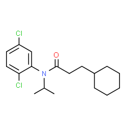 ChemSpider 2D Image | 3-Cyclohexyl-N-(2,5-dichlorophenyl)-N-isopropylpropanamide | C18H25Cl2NO