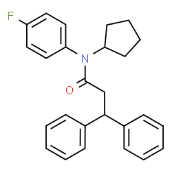 ChemSpider 2D Image | N-Cyclopentyl-N-(4-fluorophenyl)-3,3-diphenylpropanamide | C26H26FNO