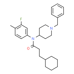 ChemSpider 2D Image | N-(1-Benzyl-4-piperidinyl)-3-cyclohexyl-N-(3-fluoro-4-methylphenyl)propanamide | C28H37FN2O