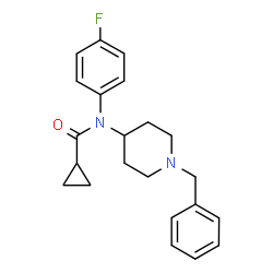 ChemSpider 2D Image | N-(1-Benzyl-4-piperidinyl)-N-(4-fluorophenyl)cyclopropanecarboxamide | C22H25FN2O