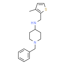 ChemSpider 2D Image | 1-Benzyl-N-[(3-methyl-2-thienyl)methyl]-4-piperidinamine | C18H24N2S