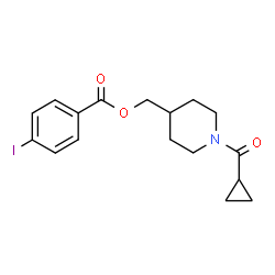 ChemSpider 2D Image | [1-(Cyclopropylcarbonyl)-4-piperidinyl]methyl 4-iodobenzoate | C17H20INO3
