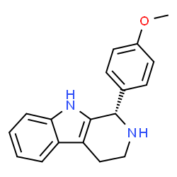 ChemSpider 2D Image | (1S)-1-(4-Methoxyphenyl)-2,3,4,9-tetrahydro-1H-beta-carboline | C18H18N2O