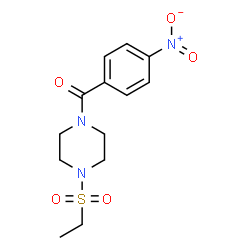 ChemSpider 2D Image | [4-(Ethylsulfonyl)-1-piperazinyl](4-nitrophenyl)methanone | C13H17N3O5S
