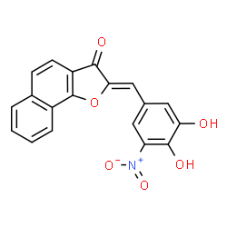 ChemSpider 2D Image | (2Z)-2-(3,4-Dihydroxy-5-nitrobenzylidene)naphtho[1,2-b]furan-3(2H)-one | C19H11NO6