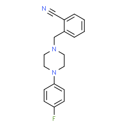 ChemSpider 2D Image | 2-{[4-(4-Fluorophenyl)-1-piperazinyl]methyl}benzonitrile | C18H18FN3