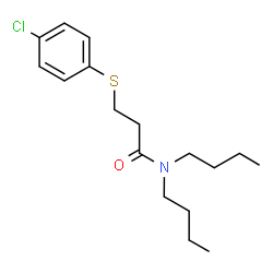 ChemSpider 2D Image | N,N-Dibutyl-3-[(4-chlorophenyl)sulfanyl]propanamide | C17H26ClNOS