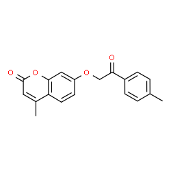ChemSpider 2D Image | 4-Methyl-7-[2-(4-methylphenyl)-2-oxoethoxy]-2H-chromen-2-one | C19H16O4