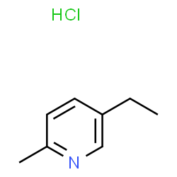 ChemSpider 2D Image | 5-Ethyl-2-methylpyridine hydrochloride (1:1) | C8H12ClN