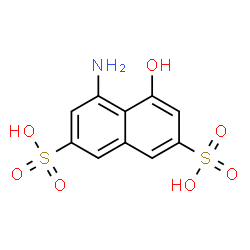 ChemSpider 2D Image | 1-Naphthol-8-amino-3,6-disulfonic acid | C10H9NO7S2
