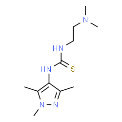 ChemSpider 2D Image | 1-[2-(Dimethylamino)ethyl]-3-(1,3,5-trimethyl-1H-pyrazol-4-yl)thiourea | C11H21N5S