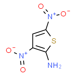 ChemSpider 2D Image | 3,5-Dinitro-2-thiophenamine | C4H3N3O4S