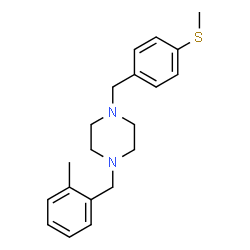 ChemSpider 2D Image | 1-(2-Methylbenzyl)-4-[4-(methylsulfanyl)benzyl]piperazine | C20H26N2S