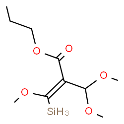 ChemSpider 2D Image | Propyl (2E)-2-(dimethoxymethyl)-3-methoxy-3-silylacrylate | C10H20O5Si