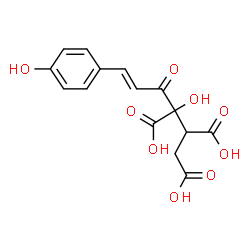 ChemSpider 2D Image | 3-Carboxy-2,3-dideoxy-4-C-[(2E)-3-(4-hydroxyphenyl)-2-propenoyl]pentaric acid | C15H14O9