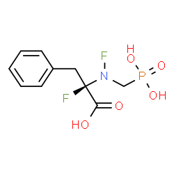ChemSpider 2D Image | N,alpha-Difluoro-N-(phosphonomethyl)-L-phenylalanine | C10H12F2NO5P
