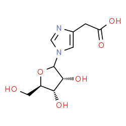 ChemSpider 2D Image | 4-(Carboxymethyl)-1-(D-ribofuranosyl)-1H-imidazole | C10H14N2O6