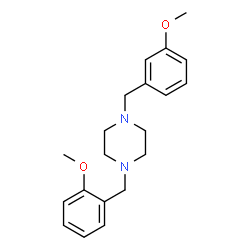 ChemSpider 2D Image | 1-(2-Methoxybenzyl)-4-(3-methoxybenzyl)piperazine | C20H26N2O2