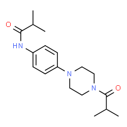ChemSpider 2D Image | N-[4-(4-Isobutyryl-1-piperazinyl)phenyl]-2-methylpropanamide | C18H27N3O2