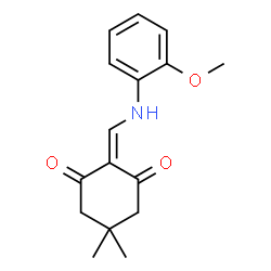 ChemSpider 2D Image | 2-{[(2-Methoxyphenyl)amino]methylene}-5,5-dimethyl-1,3-cyclohexanedione | C16H19NO3