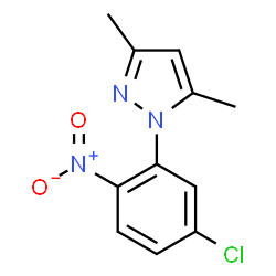 ChemSpider 2D Image | 1-(5-Chloro-2-nitrophenyl)-3,5-dimethyl-1H-pyrazole | C11H10ClN3O2