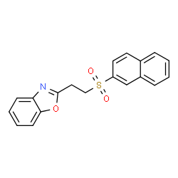 ChemSpider 2D Image | 2-[2-(2-Naphthylsulfonyl)ethyl]-1,3-benzoxazole | C19H15NO3S