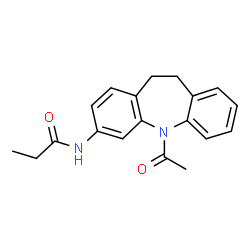 ChemSpider 2D Image | N-(5-Acetyl-10,11-dihydro-5H-dibenzo[b,f]azepin-3-yl)propanamide | C19H20N2O2
