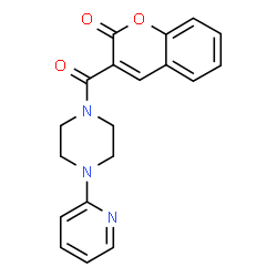 ChemSpider 2D Image | 3-(4-Pyridin-2-yl-piperazine-1-carbonyl)-chromen-2-one | C19H17N3O3