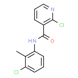 ChemSpider 2D Image | 2-Chloro-N-(3-chloro-2-methylphenyl)nicotinamide | C13H10Cl2N2O