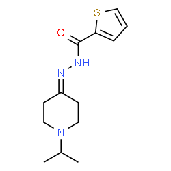 ChemSpider 2D Image | N'-(1-Isopropyl-4-piperidinylidene)-2-thiophenecarbohydrazide | C13H19N3OS