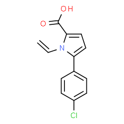 ChemSpider 2D Image | 5-(4-chlorophenyl)-1-ethenylpyrrole-2-carboxylic acid | C13H10ClNO2