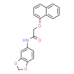ChemSpider 2D Image | N-(1,3-Benzodioxol-5-yl)-2-(1-naphthyloxy)acetamide | C19H15NO4