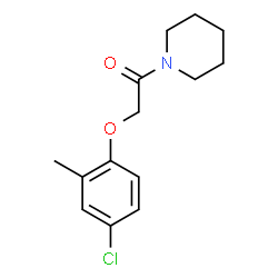 ChemSpider 2D Image | 2-(4-Chloro-2-methylphenoxy)-1-(1-piperidinyl)ethanone | C14H18ClNO2