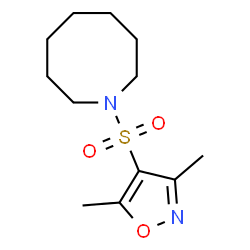 ChemSpider 2D Image | 1-[(3,5-Dimethyl-1,2-oxazol-4-yl)sulfonyl]azocane | C12H20N2O3S