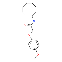 ChemSpider 2D Image | N-Cyclooctyl-2-(4-methoxyphenoxy)acetamide | C17H25NO3