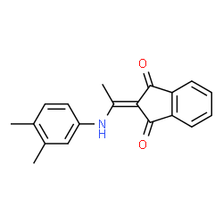ChemSpider 2D Image | 2-{1-[(3,4-Dimethylphenyl)amino]ethylidene}-1H-indene-1,3(2H)-dione | C19H17NO2