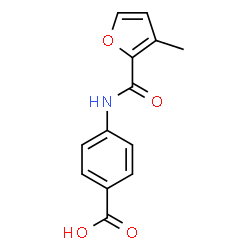 ChemSpider 2D Image | 4-(3-METHYLFURAN-2-AMIDO)BENZOIC ACID | C13H11NO4
