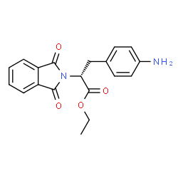 ChemSpider 2D Image | (S)-Ethyl 3-(4-aminophenyl)-2-(1,3-dioxoisoindolin-2-yl)propanoate | C19H18N2O4