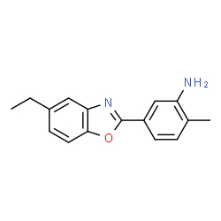 ChemSpider 2D Image | 5-(5-Ethyl-1,3-benzoxazol-2-yl)-2-methylaniline | C16H16N2O
