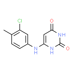 ChemSpider 2D Image | 6-[(3-Chloro-4-methylphenyl)amino]-2,4(1H,3H)-pyrimidinedione | C11H10ClN3O2