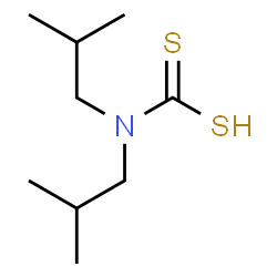 ChemSpider 2D Image | Diisobutylcarbamodithioic acid | C9H19NS2