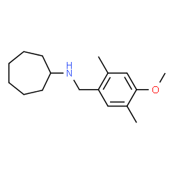 ChemSpider 2D Image | N-(4-Methoxy-2,5-dimethylbenzyl)cycloheptanamine | C17H27NO