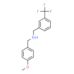 ChemSpider 2D Image | (4-Methoxy-benzyl)-(3-trifluoromethyl-benzyl)-amine | C16H16F3NO