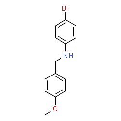 ChemSpider 2D Image | 4-Bromo-N-(4-methoxybenzyl)aniline | C14H14BrNO