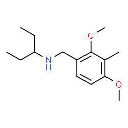 ChemSpider 2D Image | N-(2,4-Dimethoxy-3-methylbenzyl)-3-pentanamine | C15H25NO2