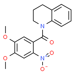 ChemSpider 2D Image | 1-(4,5-dimethoxy-2-nitrobenzoyl)-3,4-dihydro-2H-quinoline | C18H18N2O5