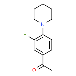 ChemSpider 2D Image | 1-(3-fluoro-4-piperidin-1-ylphenyl)ethanone | C13H16FNO