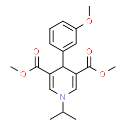 ChemSpider 2D Image | Dimethyl 1-isopropyl-4-(3-methoxyphenyl)-1,4-dihydro-3,5-pyridinedicarboxylate | C19H23NO5