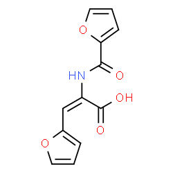 ChemSpider 2D Image | (2E)-2-(2-Furoylamino)-3-(2-furyl)acrylic acid | C12H9NO5